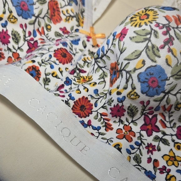 Cacique Multicolor Summery Floral Bralette Size 42DD - Picture 2 of 6